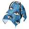 Mazeann Sea Orcas Blue Car Seat Cover Baby Breathable Soft Infant Carseat Covers