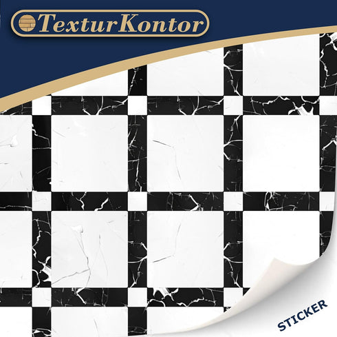 TexturKontor 3 1:12 Sheets Self Adhesive Floor Tiles for Dollhouse Scale (Chenonceau)