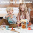 17Pcs Playset Tiny Land Kids Coffee Maker Wooden Kitchen Toys - Toy Coffee Maker - Wooden Play Toys, Play Kitchen