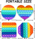 Multipurpose Go 4 Pack 4 Multipurpose Rainbow Pop it Fidget Toy, Bubble Sensory Toy for Kids and Adults, Stress