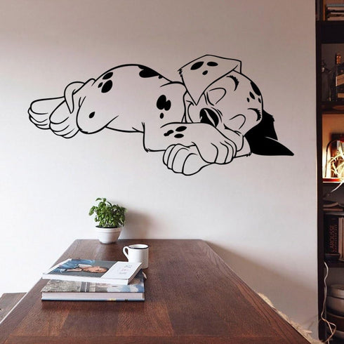 BooDecal Spotty Dog Dalmatian Vinyl Wall Decals, Cute Puppy for Baby Nursery, 22 x 10 inches