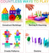 1 2 3 24-Piece 12 12+ Wooden Sorting & Stacking Toys, Montessori Toys for Years Old Toddlers, Shape Sorter Puzzles