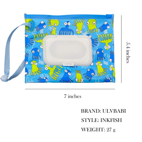 ULVBABI 2 Pack Portable Wet Wipe Pouch Container, Reusable & Refillable Baby Wipes Dispenser, Eco Friendly