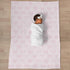 Selgkds 30x40inch Pastel Pink Bows Baby Blankets for Girls Preppy Girly Ribbons Swaddle Receiving Blanket Toddlers