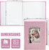 Photo Album 4x6, 100 Pockets, Linen Cover Top Loader Vertical, Slip-in Picture Pink Pockets for Wedding and Family