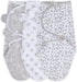 The Peanutshell Baby Swaddle Blankets, 3 Pack Wrap Set for Boys or Girls, Grey Safari Animals & Stars (Medium/Large)