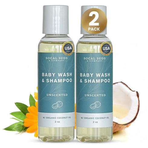 SoCal Suds & Company 2oz Organic Baby Wash & Shampoo- Fragrance Free-