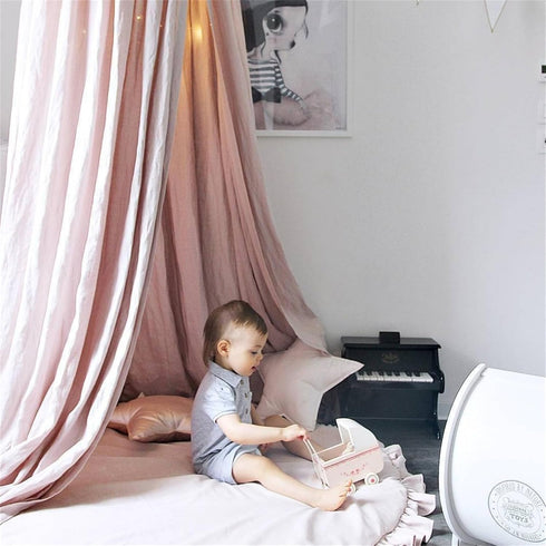 Tummy 39.3"Pink Soft Cotton Baby Play Mat Nursery Rug Infants Floor Princess Time Mat Thin Cushion Crawling Carpet