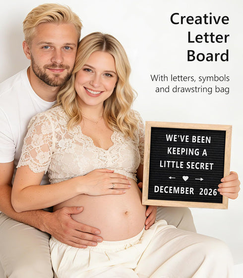 Set Pregnancy Announcement, Baby Announcements Ideas Include Announcement Board, Baby Onesie, Baby Booties, Beanie Hat