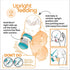 8oz 2 Bare Air-Free Twin + Nipples by Bittylab. Perfe-Latch (breastfed Babies) & Easy-Latch (Babies fed with Baby