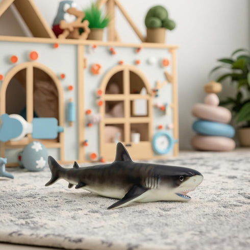Swimming Gemini&Genius Sea Animal Tiger Whale Action Figure Soft Rubber Pool Bathtub Toys, Realistic Ocean Animals