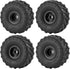 RCHUBAM 1.0" Wheel and Tire Set, 4Pcs 69mm * 33mm Large Sticky Crawler Tires with Wheels for 1/18 TRX4M 1/24 Scale RC