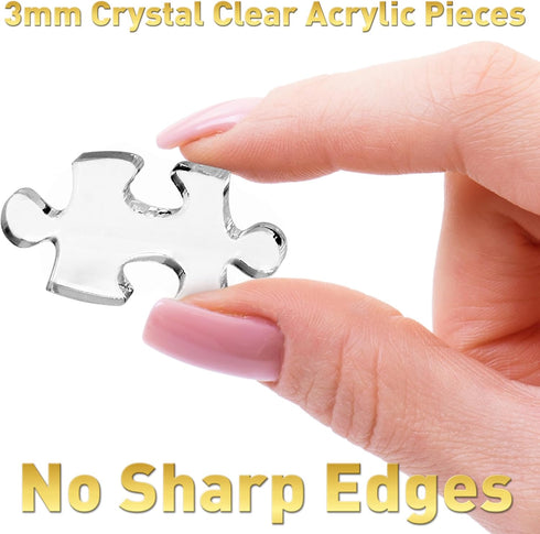 Funwares - ImPuzzable Insanely Impossible Puzzle - 100-Piece Clear Acrylic Puzzle for Adults, Unique Pieces