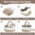 Diaper Caddy Organizer, Cotton Rope Baby Basket for Nursery and Changing Table, Portable Diaper Caddy with Removable
