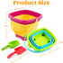 3 3 Summer Sloosh PCS Foldable Buckets with Shovels Sand Water Bucket Sandbox Square Party in Foldable Pail Silicone