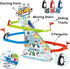 Musical Penguin Orbit Chasing Race Track Game Set - Playful Roller Coaster Playset with LED Lights