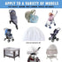 Mosquito Net for Stroller 2Pack, Protective Bug Netting for Strollers, Bassinets, Cradles, and Playards