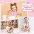 HooLing 24 Pack Soft Cotton Waterproof Bibs for Toddlers - Perfect for Feeding and Newborn Parties