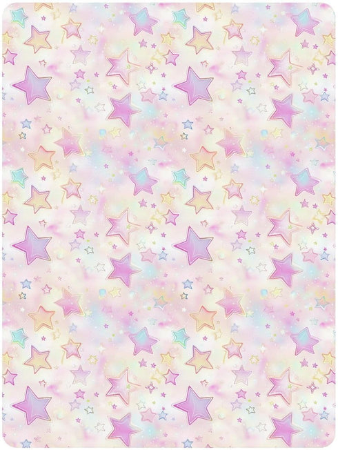 miaozhen 1 Pack 52x28 Cotton Baby Crib Sheets Soft Stretchy Sweet Cute Stars Blush Color Toddler Mattresses for Nursery