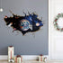 3D Planet Galaxy Astronaut Wall Stickers, DILIBRA Removable Spacecraft View Decals for Kids Room Decor