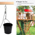 FUQUN Treehouse Accessories for Kids, Pulley with Bucket Cable, 2 Sets, Black
