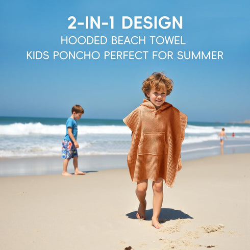 Zamlory Hooded Kids Beach Towel Soft Poncho Towel for Babies and Toddler