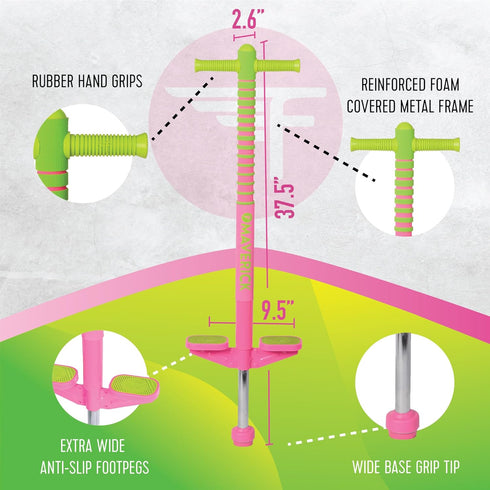 Flybar Maverick Pogo Stick for Kids Ages 5+, Perfect for Beginners, Outdoor Toys for Boys and Girls