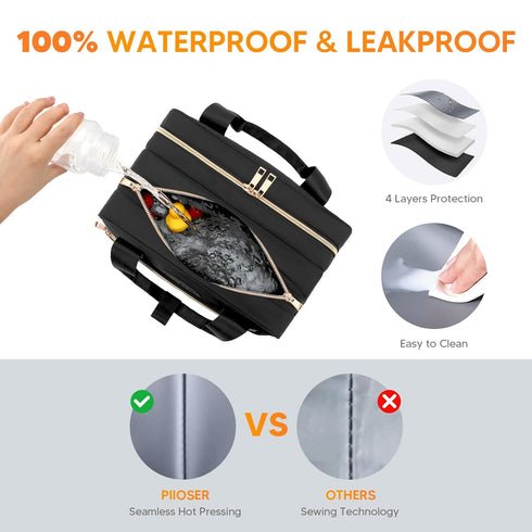 Pack, PIIOSER Breastmilk Cooler Travel Bag with Ice Compatible with Wearable Breast Pumps & Accessories - Portable