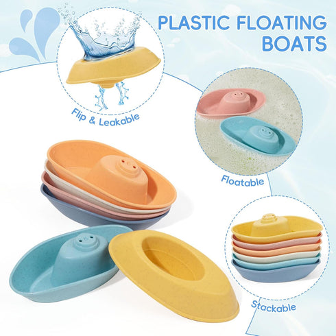 16 Pack 6-12 2-4 Baby Bath Toys Easy-Clean & Squeezable Silicone Bath Toys for Babies Months Mold Free Bath Toys