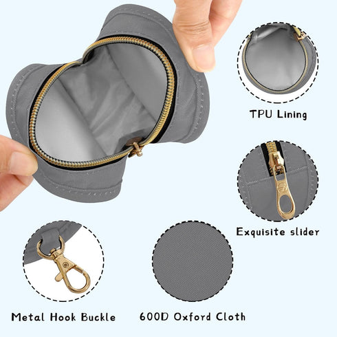 Lxqimora Rock Gray Print Pacifier Case for Travel Clip-On Pacifier Holder Baby Pacifier Pod for Stroller Diaper Bag