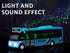City Bus Toys Cars, Die-Cast Metal Airport Cars for Boys 3-8 Years Old, Pull Back Blue Play Vehicle with Sound