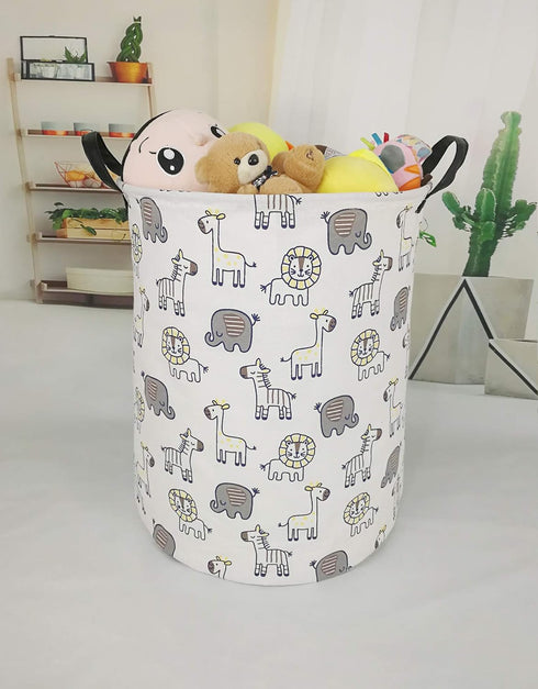 Kids Hamper Baby Storage Bins Gift Toy Box Organizer, Waterproof Laundry Basket Large Canvas Collapsible Chest for Boys