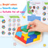 3 Otters Wooden Hexagon Puzzles, Brain Teaser Blocks for Kids, Montessori Educational Shape Pattern Block for All Ages