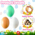 18 3 PCS Colors Wooden Fake Chicken Eggs,Wood Nest Egg Faux Egg for Crafts,Nesting Box,Easter,DIY,Help Hens Lay Eggs