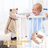 BEREST Rechargeable Baby Cry Sensor Sleep Soother Heartbeat Bear Lovey Blanket Comforter Toy, Help Newborns Go to Sleep