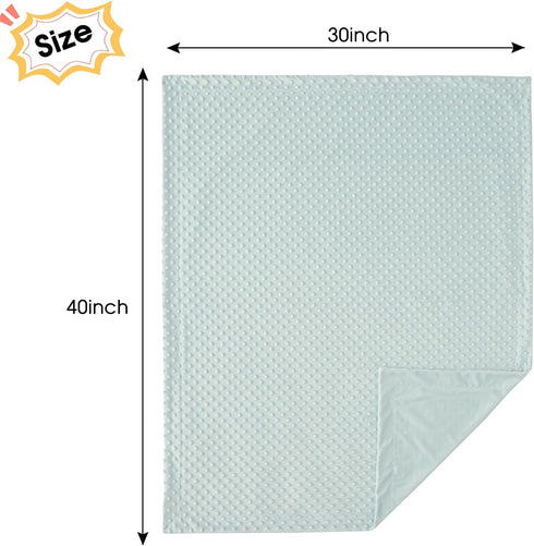 30x40 Inches, david's kids Micro Fleece Minky Baby Blanket for Boys Girls Neutral with Double Layer and Soothing Raised