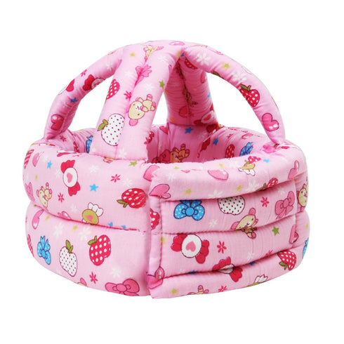 Adjustable Infant Baby Toddler Protective Hat Helmet Safety Cap, Red Sweets