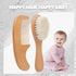 LEAFLINE HUB Set Set Baby Hair Brush and Comb for Newborns Soft Baby Brush with Gentle Goat Bristles Ideal Newborn Hair