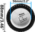 4Pack HIRCQOO OD 88mm/3.46" Front and Rear Rubber Tire & Plastic Wheel Rims - Compatible with Redcat HPI HSP ExceedRC