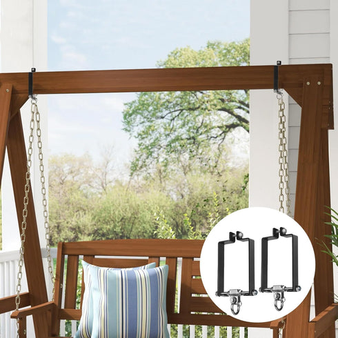 Heavy Duty Swing Hanger Accessories for Wooden Swing Sets, 2 Pcs Snap Hooks for Indoor/Outdoor Playground