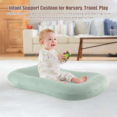 Tummy Tummy Baby Lounger Time Mat, Portable Infant Support Cushion for Home and Travel, Soft Breathable Time Mat