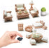 23 Pieces Dollhouse Mini Furniture Decoration Set, DIY Accessories for Baby Children Girls