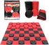 Jumbo Checkers Set with Storage Bag, 58 Inch Mat for Outdoor & Indoor Play, Backyard Board Games for Kids Ages 5-8,