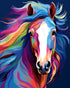 Paint by Numbers DIY Acrylic Painting Kit for Kids & Adults, 16" Wx20" L Colorful Horse Head Pattern