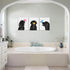 3 12"x16"x3 KLVOS Dog Animal Wall Art for Nursery Room Butterfly on Dog Nose Kids Bed Room Wall Decor Panel Black