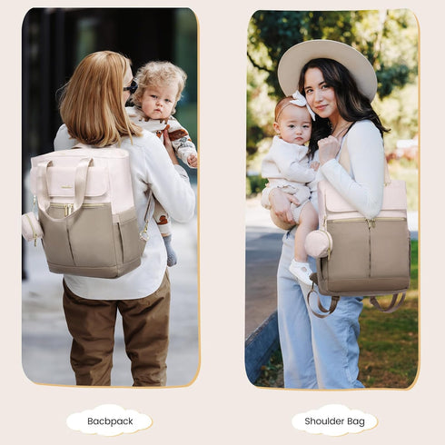 Backpack,Diaper Case,15.6 Inch Backpack LOVEVOOK Diaper Bag Bag Tote with Insulated Pockets,Baby Bag for Girl Boy