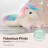 Bearington Collection 10-Inch Unicorn Stuffed Animal Plush - Rainbow Shimmers White - Soft Fluffy Magical Gift for Kids