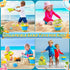 Set 1-3 4-8 Summer Collapsible Beach Sand Toys for Kids - Includes Bucket, Mesh Shovel, Filter Scooper & Castle Molds