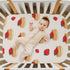 Pigsaly 27x39 Inch Crib Sheets Pancakes Strawberries Baby Sheet for Standard Crib Mattress Boys Girls Toddler Bed