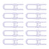 Sliding Cabinet Locks for Baby Proofing, Adjustable Child Safety Latches for Knobs & Handles, 10 Pack, White